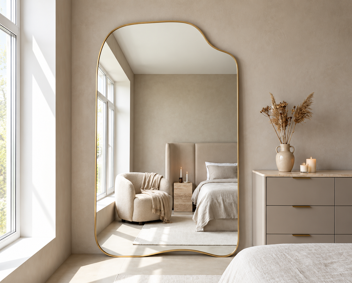 AMORA – Large Irregular Statement Mirror 190x100cm
