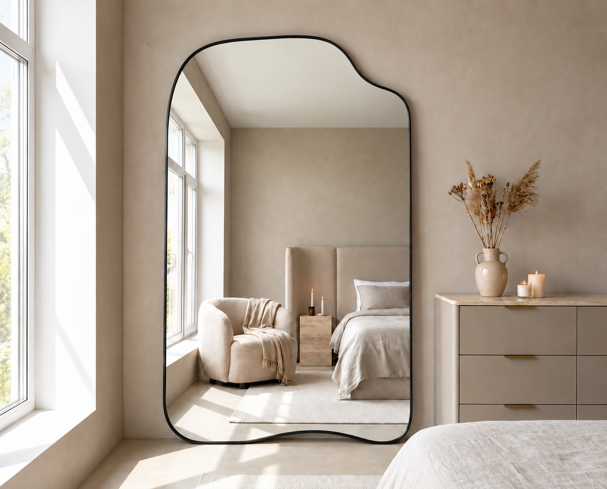 AMORA – Large Irregular Statement Mirror 190x100cm