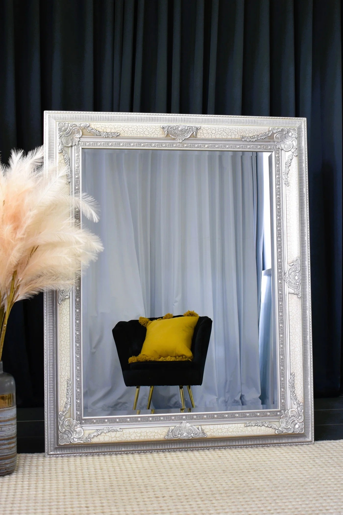 Antique Versace Crackled Mirror