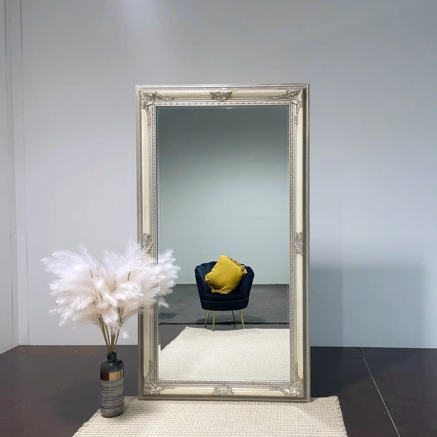 Antique Versace Crackled Mirror