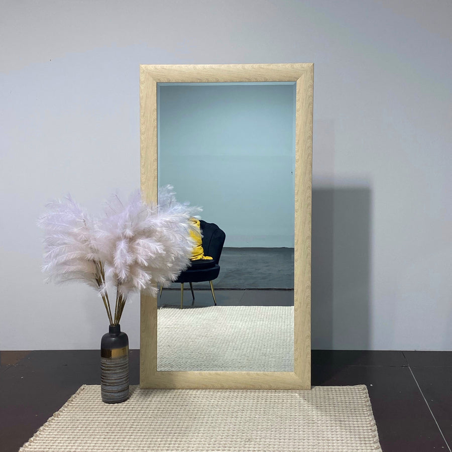 Faux Wood look Full length Entryway Mirror Art no.125