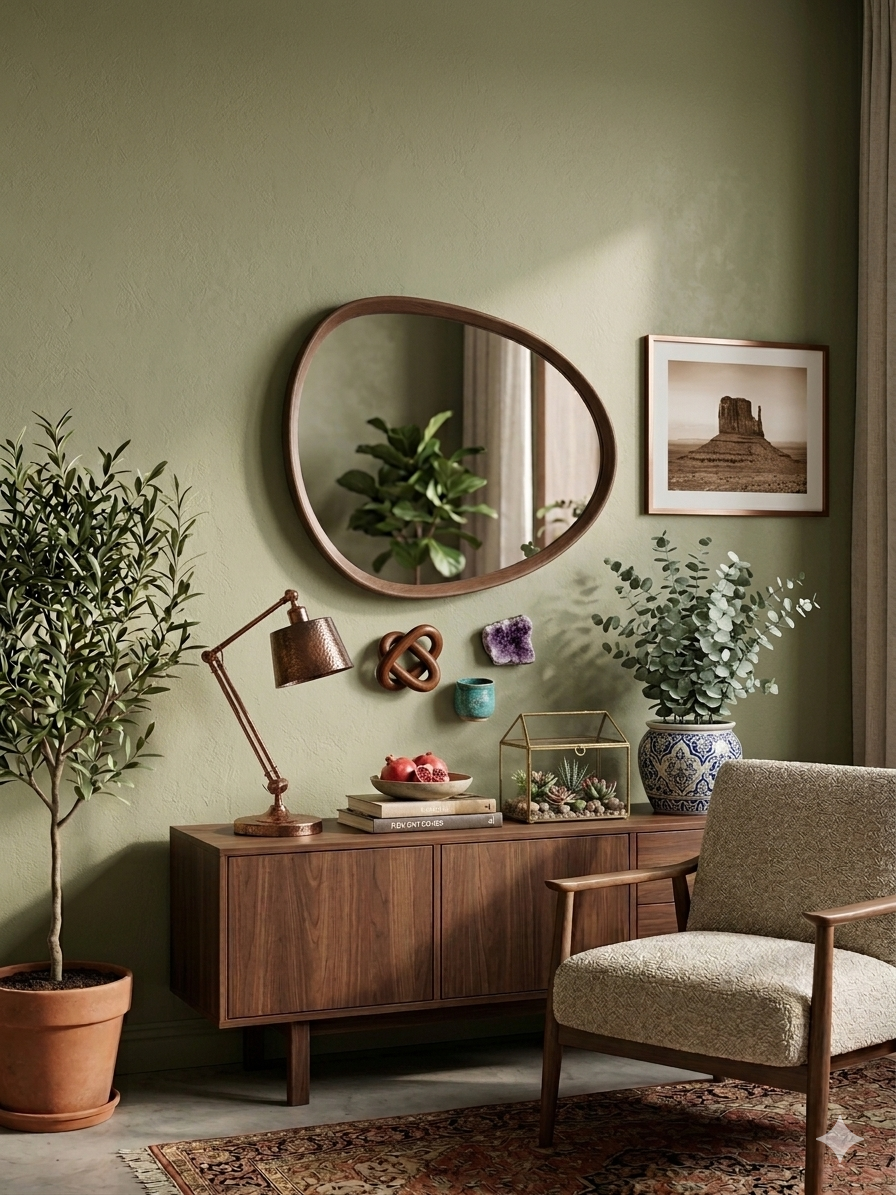 Kozo Irregular Wood Mirror 100x75cm