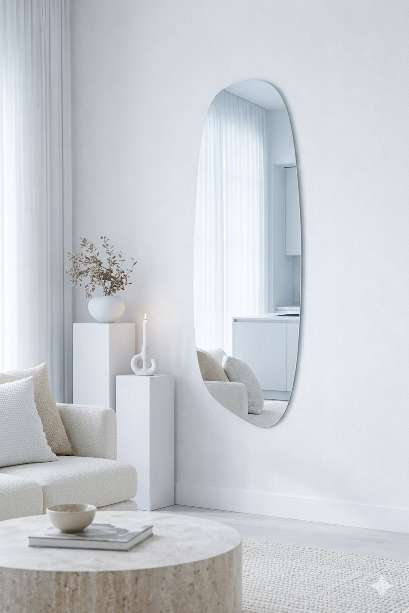 The Aura Ellipse Organic Mirror 190x60cm
