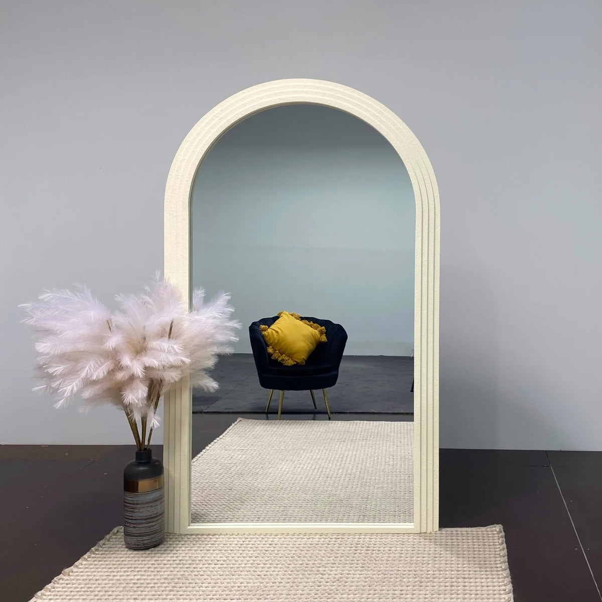CIARA Large Arch Mirror | Oversized Arched Wall Mirror 190x110cm