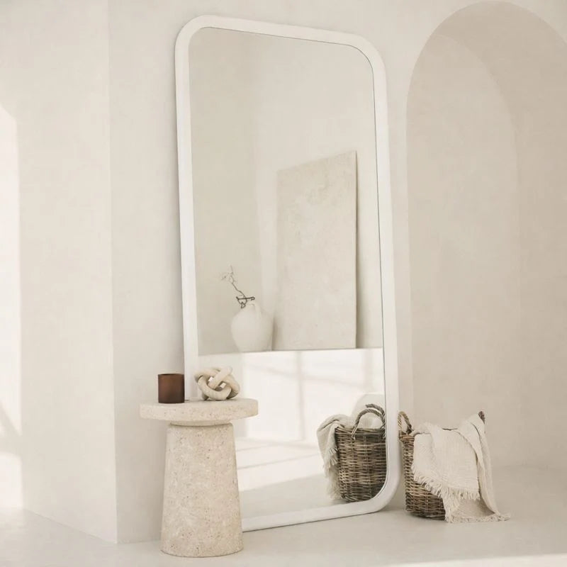 Calma large wood rectangular Mirror