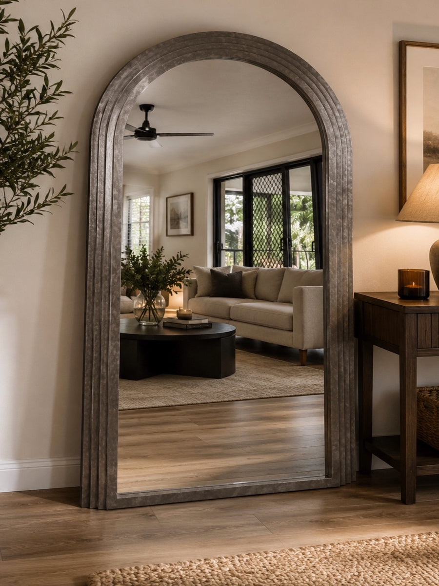 CIARA Large Arch Mirror | Oversized Arched Wall Mirror 190x110cm