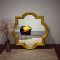 LUNA - Gold mirror $349 size 120x120cm