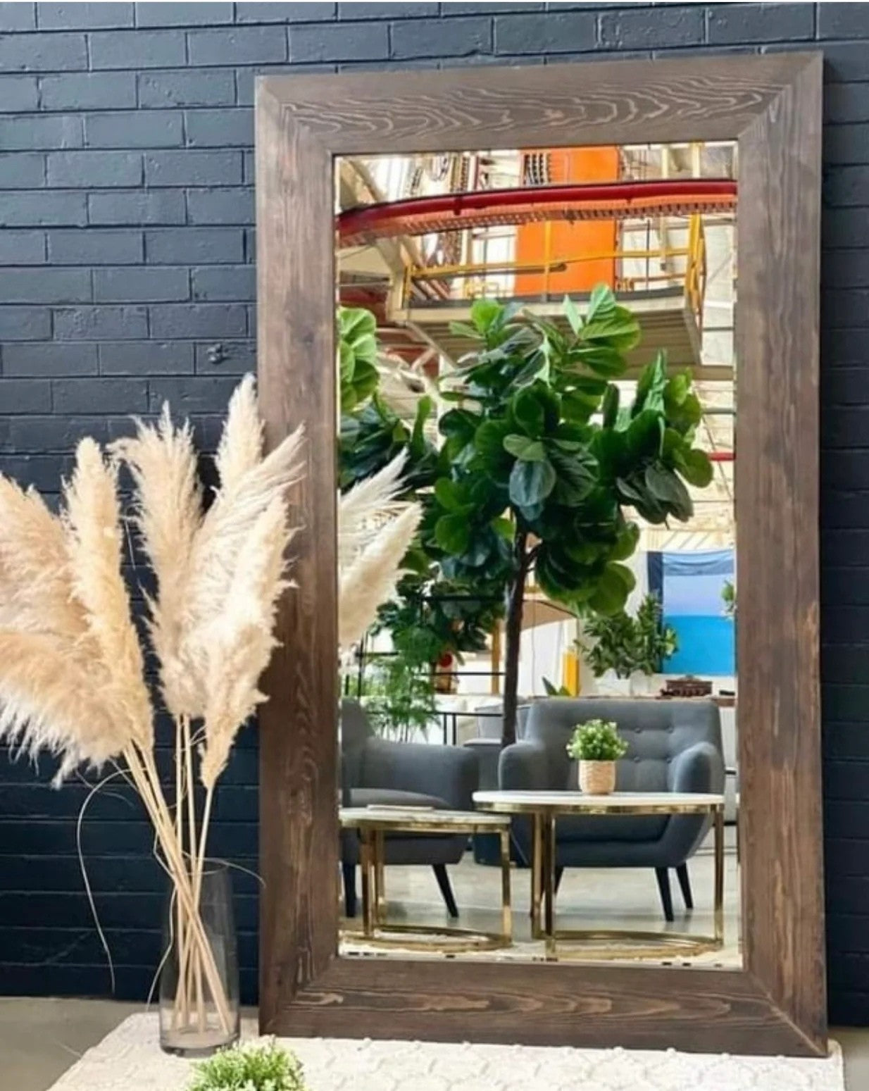 Extra Large Wood Rectangle Mirror