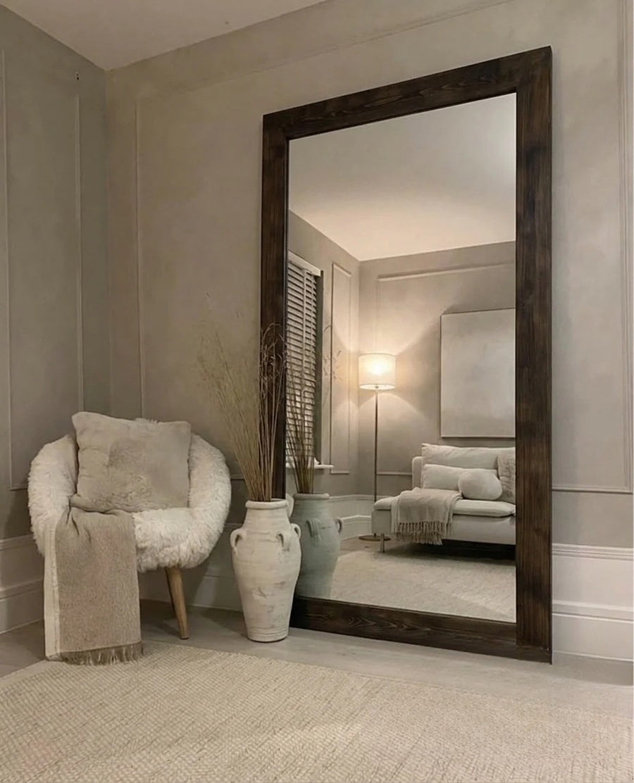 Extra Large Wood Rectangle Mirror