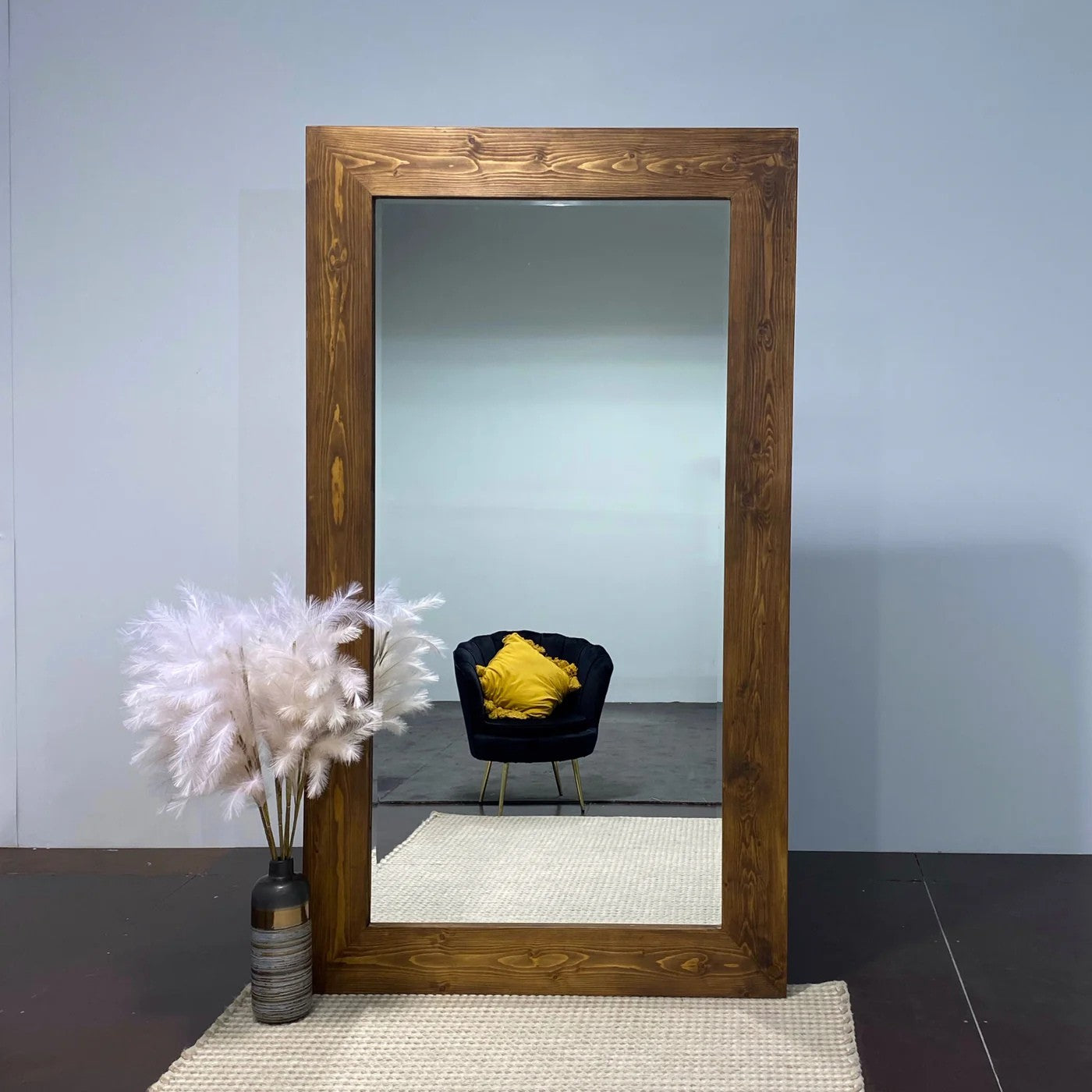 Extra Large Wood Rectangle Mirror