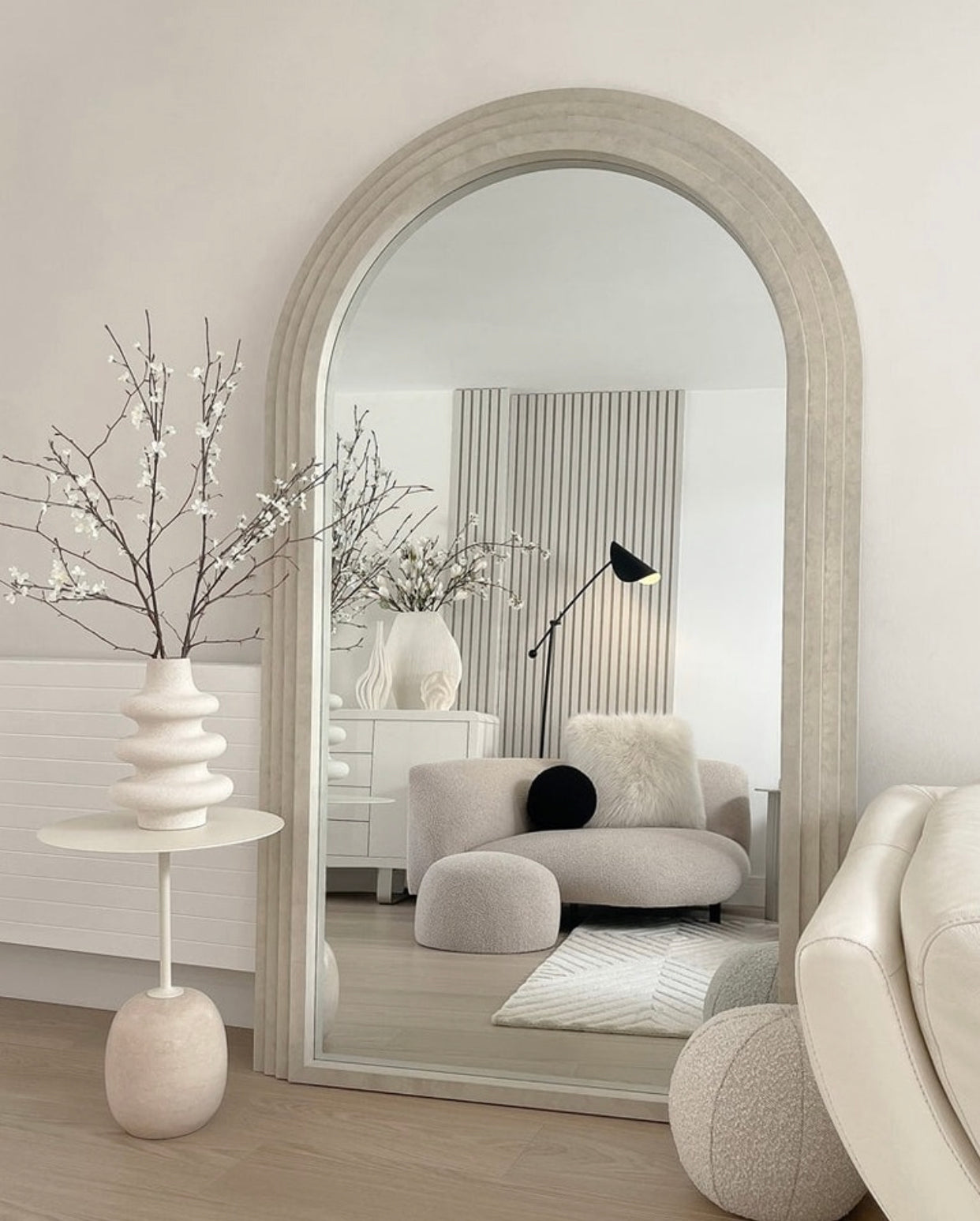 CIARA Large Arch Mirror | Oversized Arched Wall Mirror 190x110cm