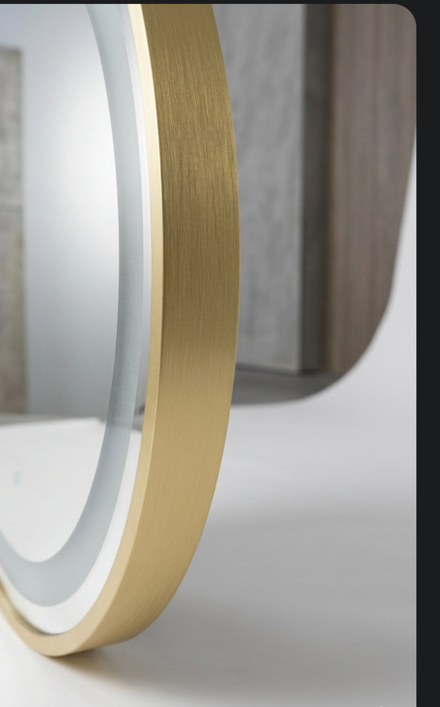 Glowa Oval Mirror 120x60cm Matt Gold