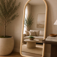 The Haven Mirror – Oversized Wooden Arch Mirror