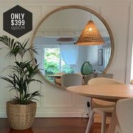 Round Wood Mirror - Sizes 120cm & 150cm