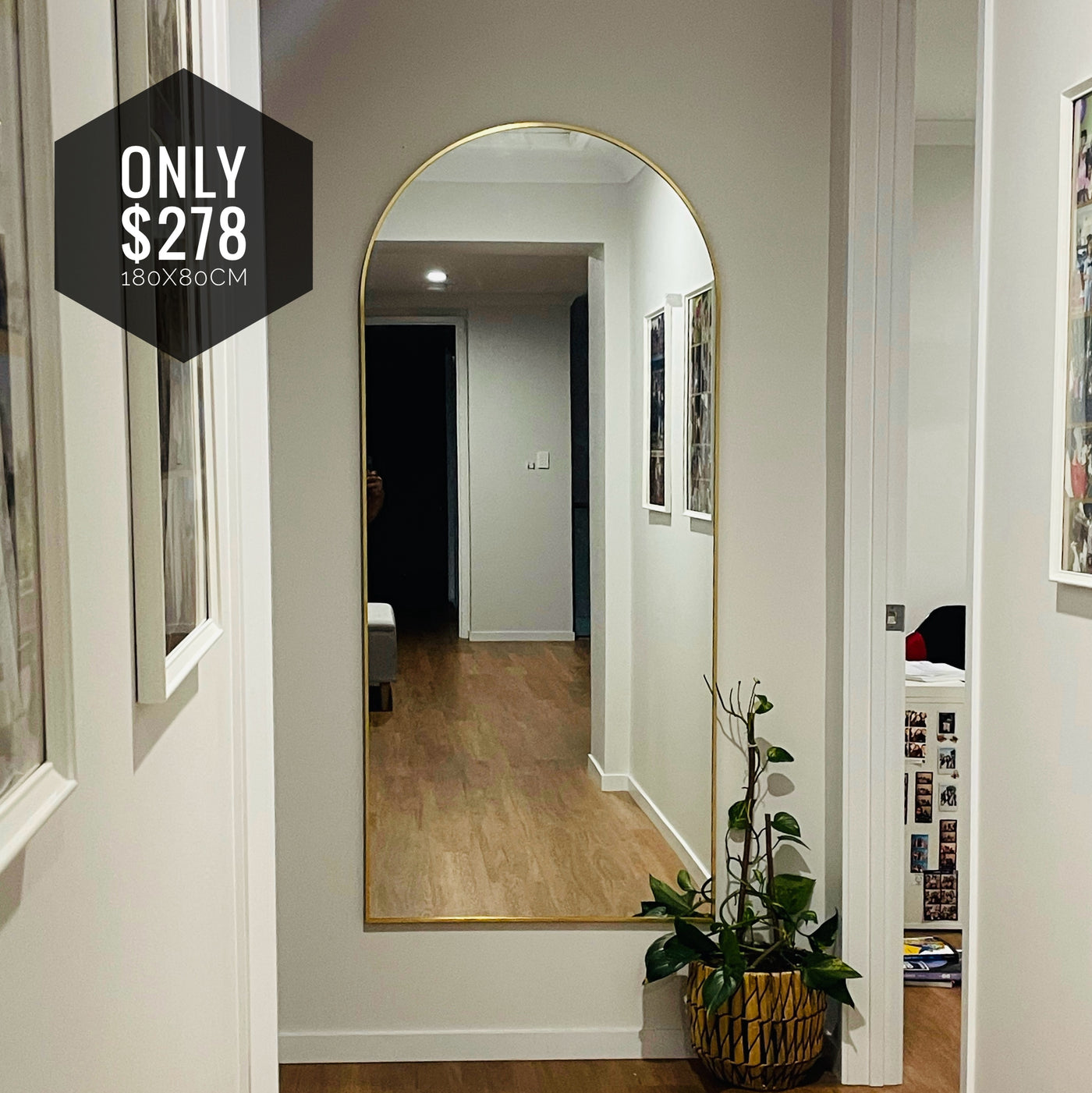 Clover Arch Mirror Minimalist Metal Frame