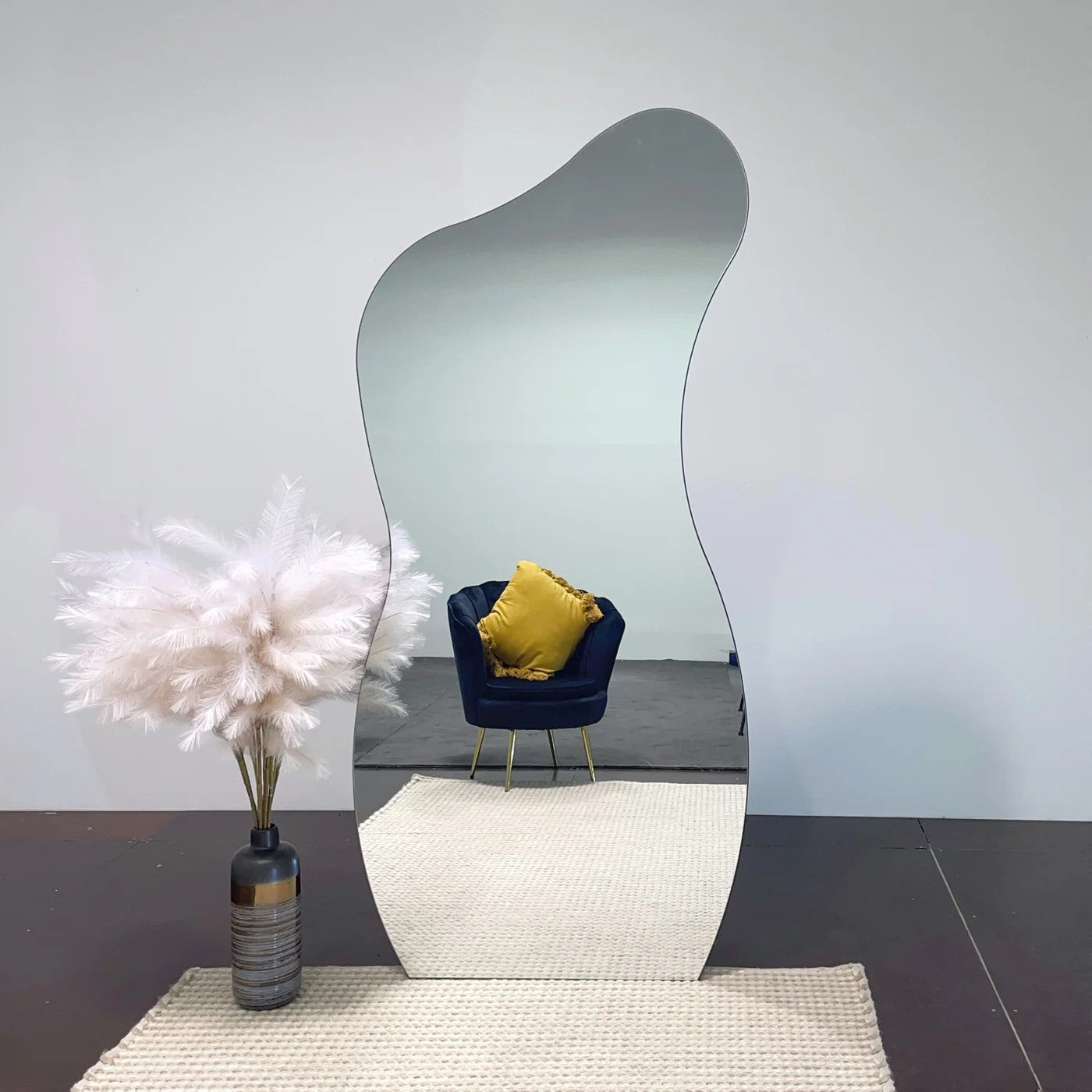Hourglass Large Irregular Shape Mirror size 190x90cm