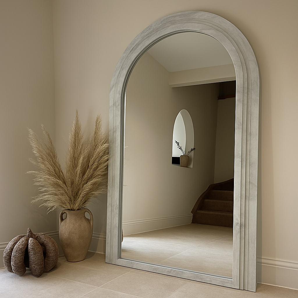 CIARA Large Arch Mirror | Oversized Arched Wall Mirror 190x110cm