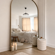 Large Arched Mirror ZENITH with Leaped Frame – Modern Minimalist Statement Wall Mirror