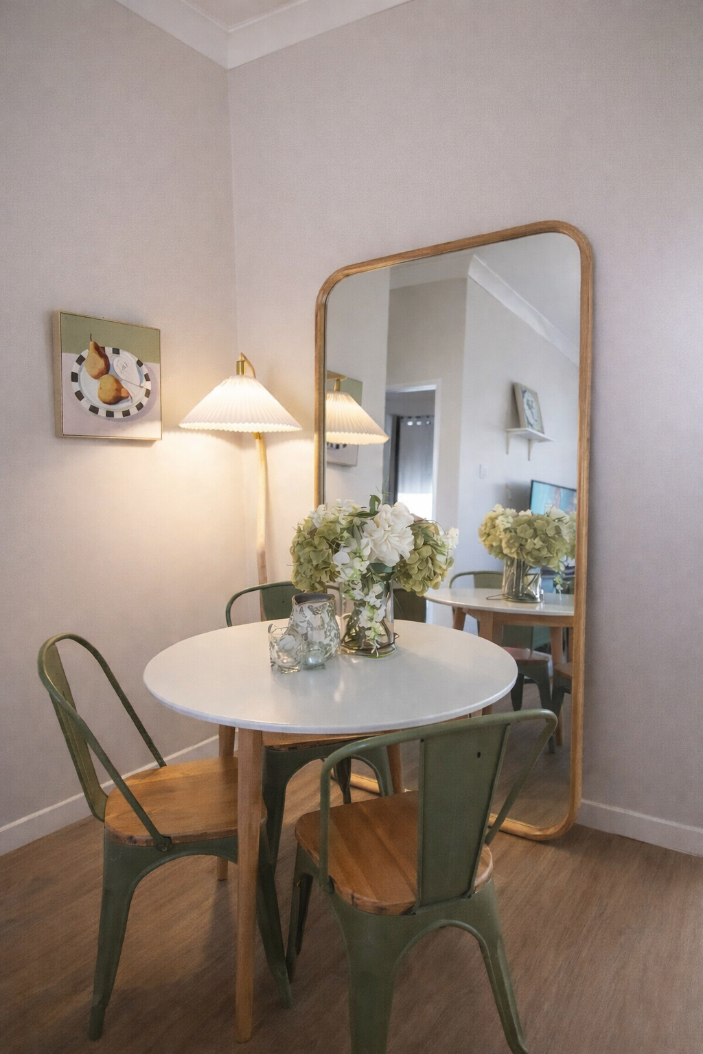 Calma large wood rectangular Mirror