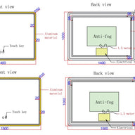 Zura LED Mirror curved frame