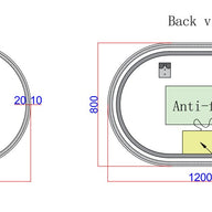 LUVA Pro Oval LED Mirror 120x80cm