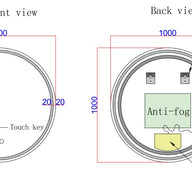 Solar Pro Round LED Mirror 100cm