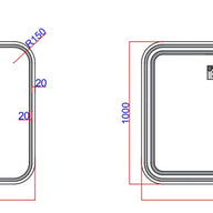 ELARA Framless Curved LED Mirror