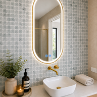 Glowa Oval Mirror 120x60cm Matt Gold