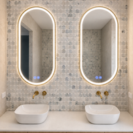 Glowa Oval Mirror 120x60cm Matt Gold