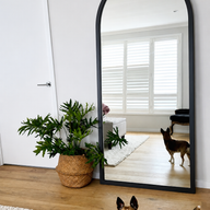TAMARA Wood Arch Large Timber Mirror