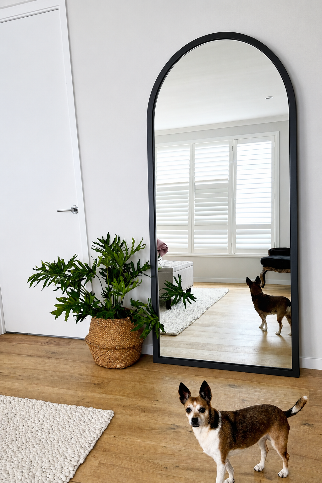 TAMARA Wood Arch Large Timber Mirror