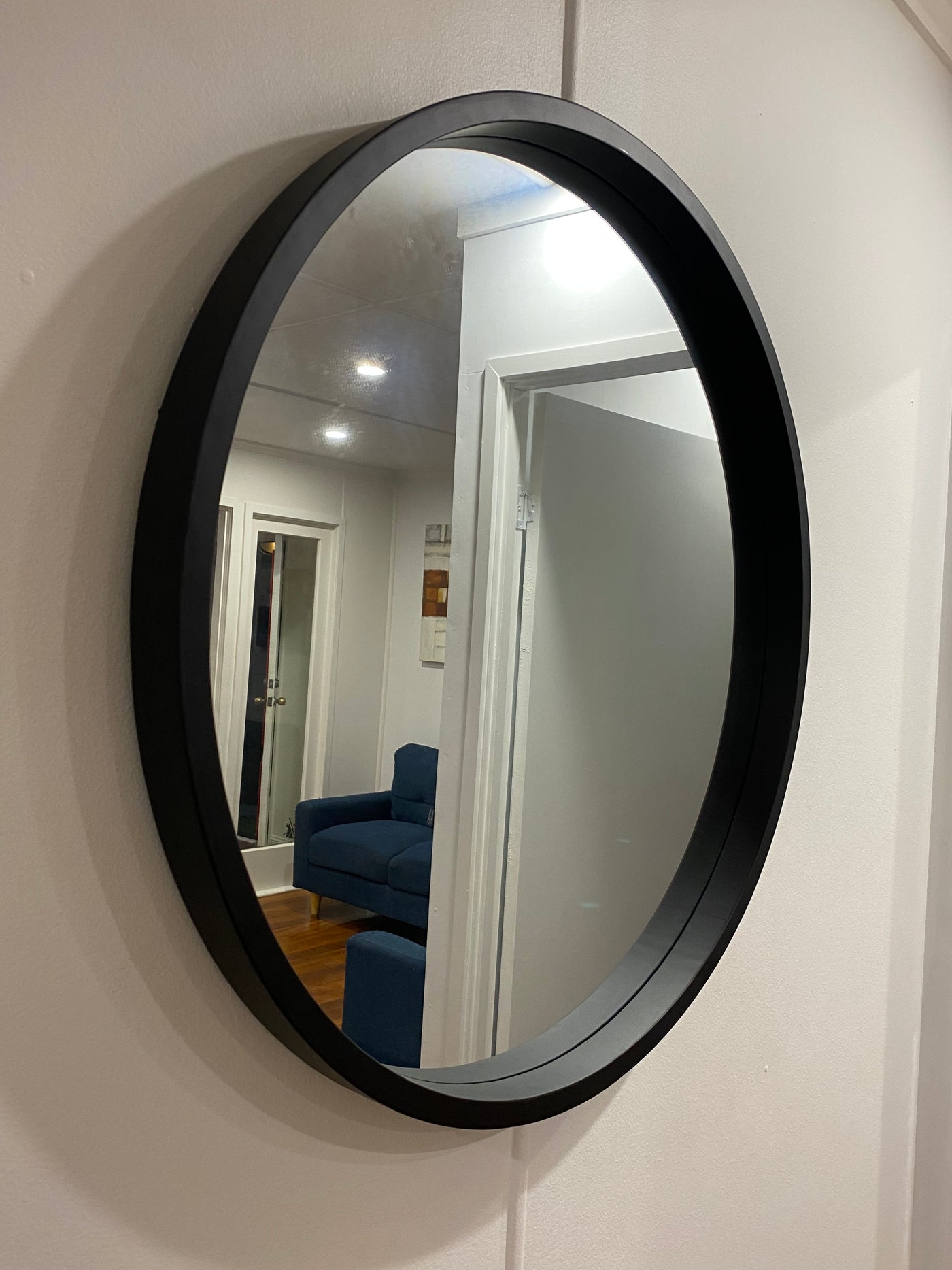 Round Wood Mirror Size 80cm - 110cm