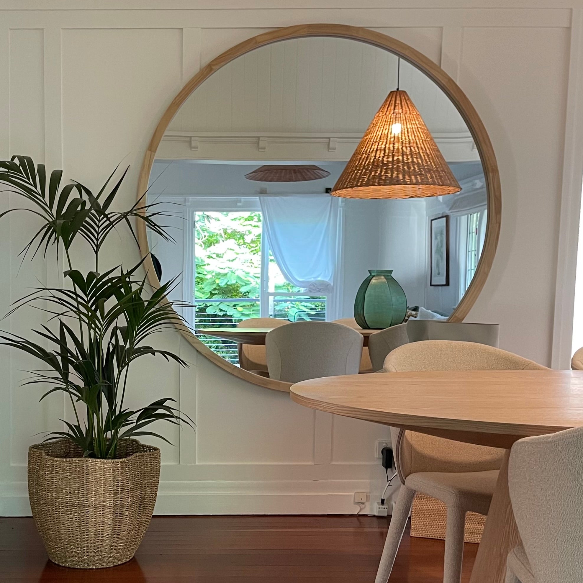 Round Wood Mirror - Sizes 120cm & 150cm