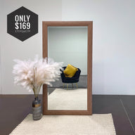 Faux Wood look Full length Entryway Mirror Art no.125