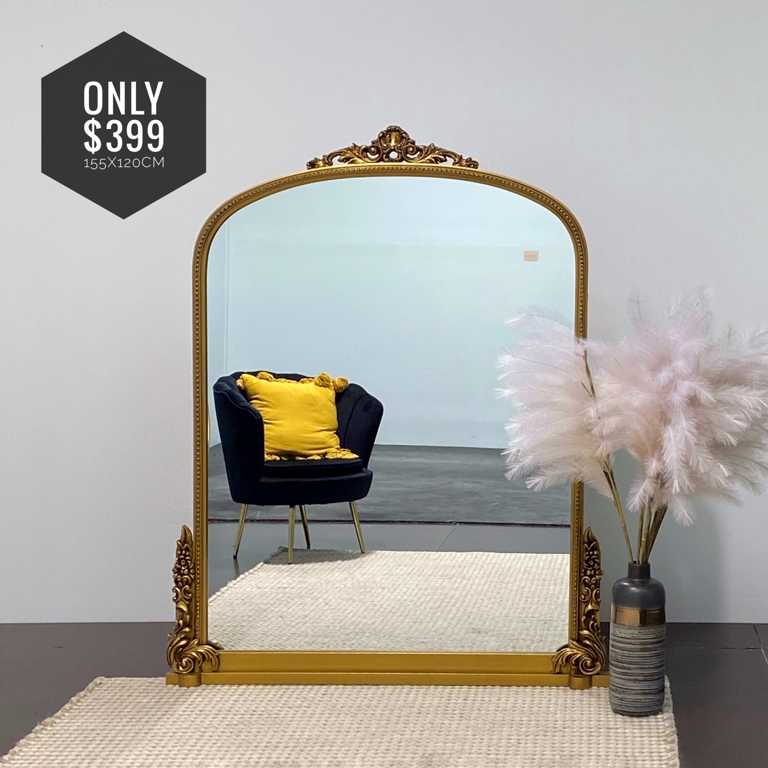 Antique Arch Aurai Large Mirror