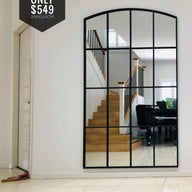Manhattan Arch Window Frame Mirror