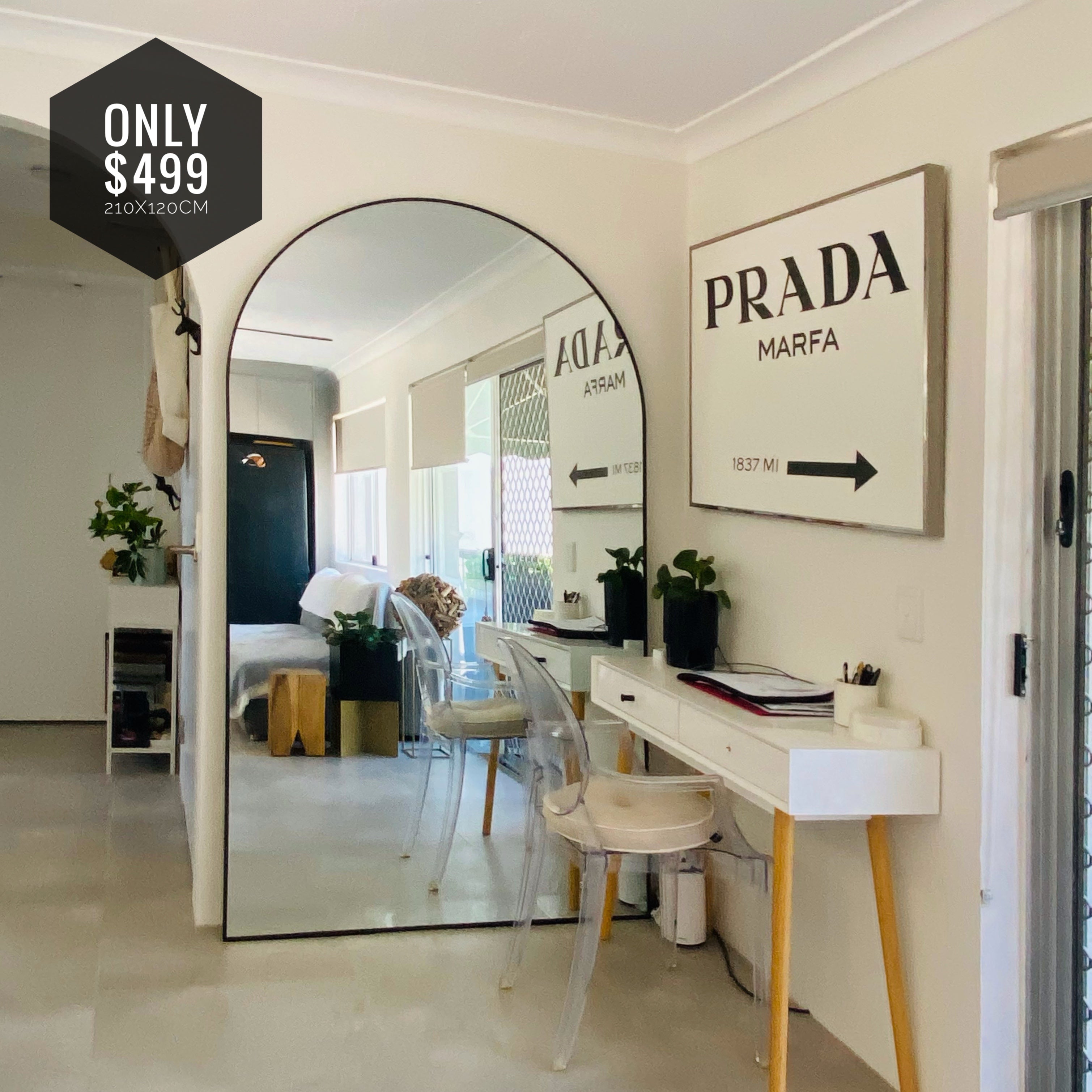 Clover Arch Mirror Minimalist Metal Frame