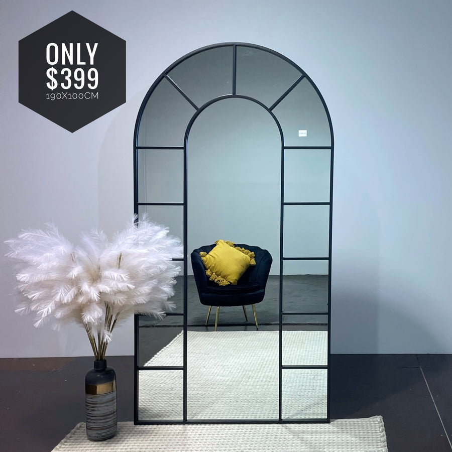 Tribaccan window Large Arch Mirror