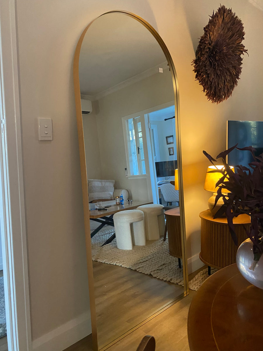 Zenith Minimalist Arch Mirror 200x90cm $399