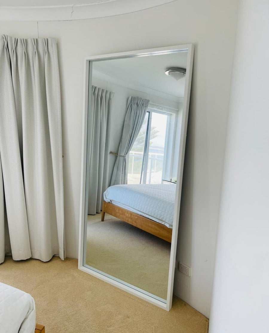 Boxy Large Wood Frame Mirror Size 200x100cm