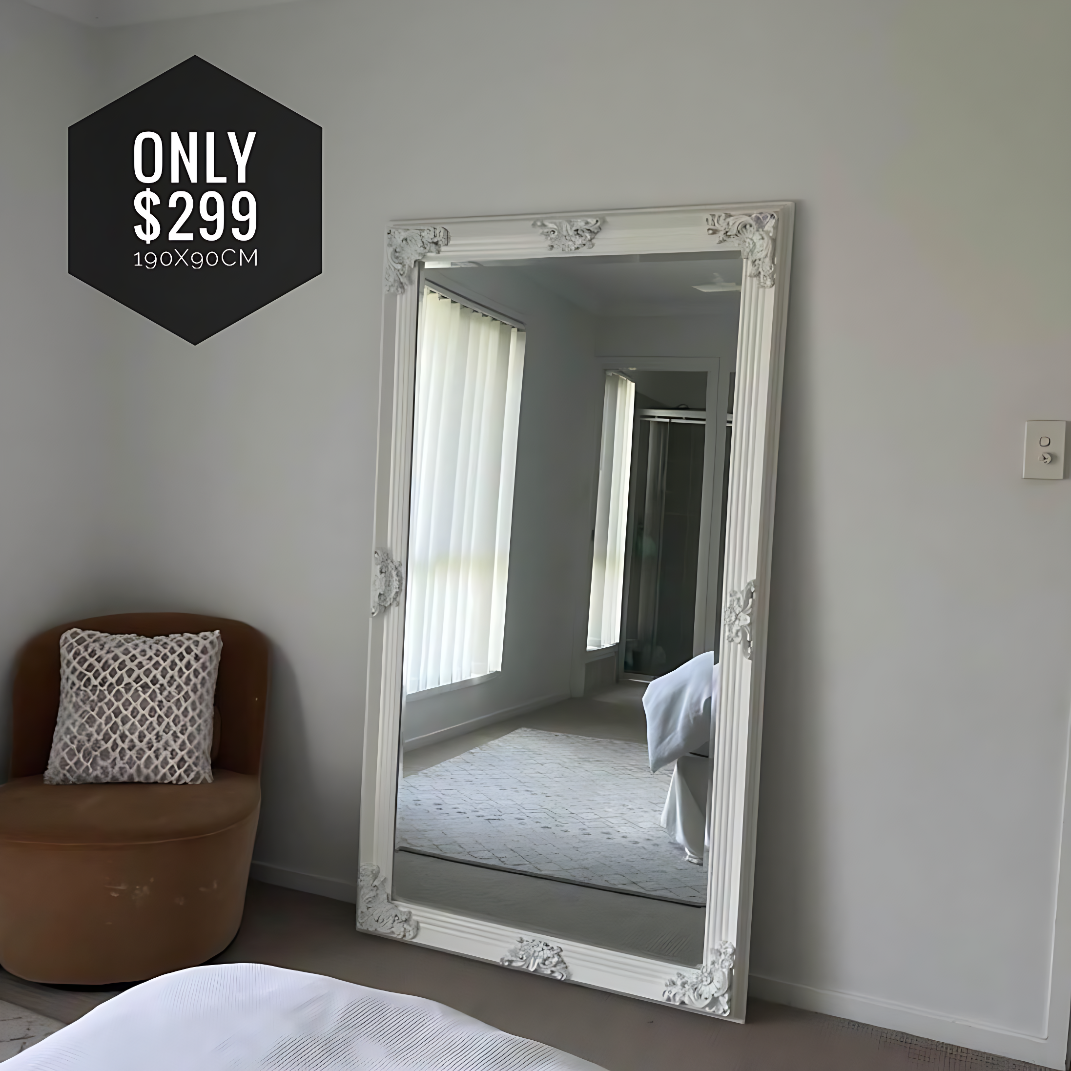 Antique Mirror Vienna RF Thick Frame