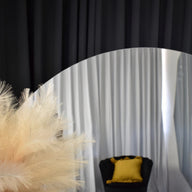 Large Frameless Round Mirror