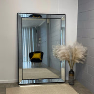 Large Sapphire Beaded Mirror Gold Black Champagne silver