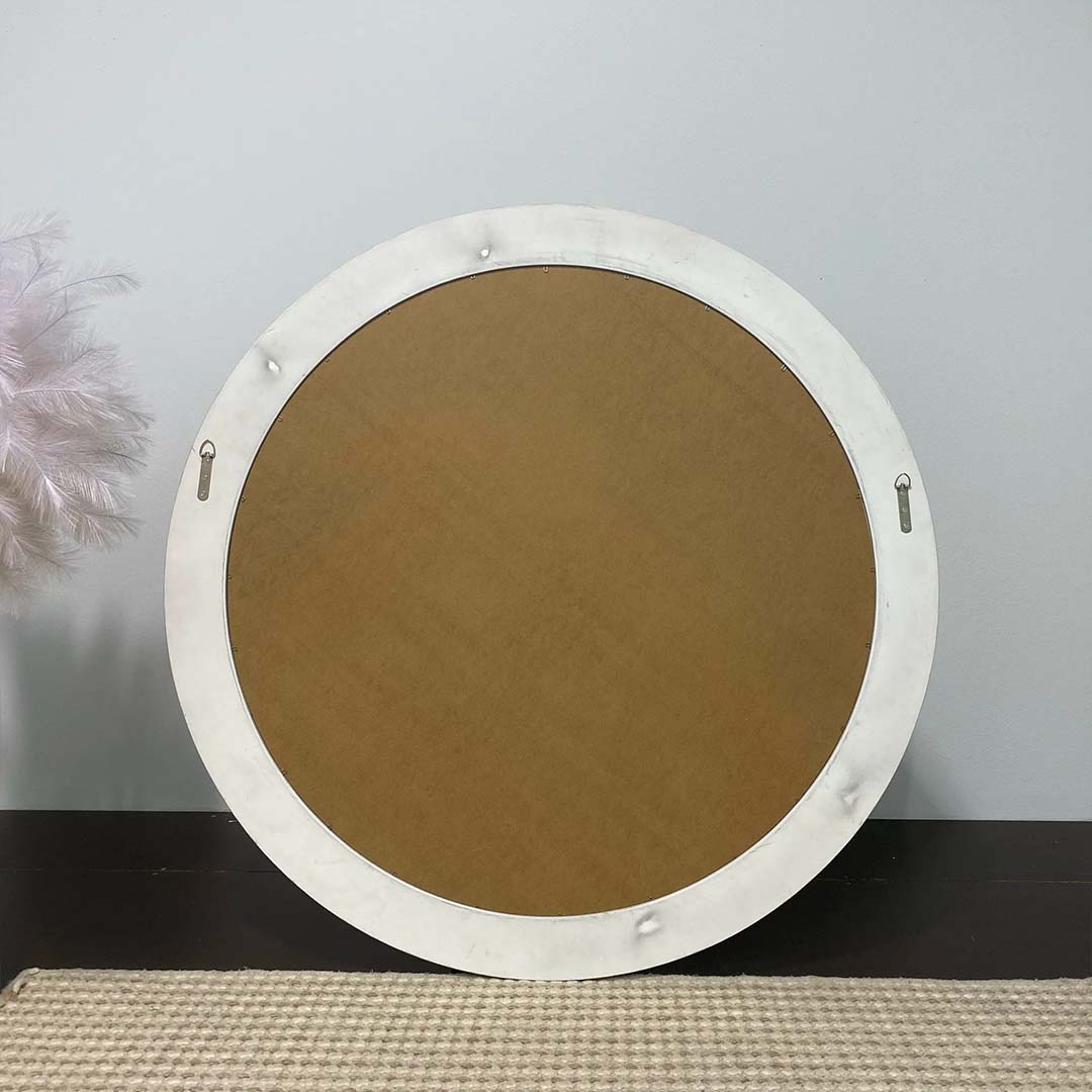 MIRANDA Round Marble Look Mirror