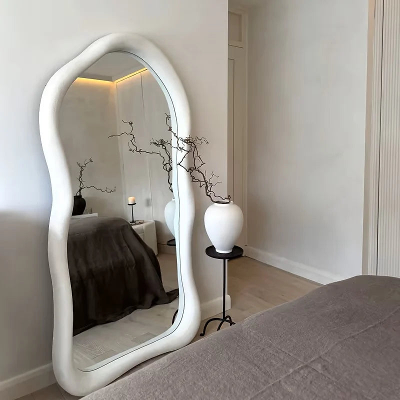 Matsuri 190x90cm Extra Large Irregular Full-Length Mirror – Cream Frame