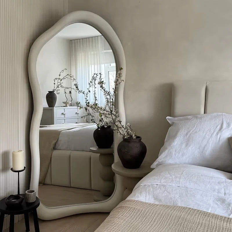 Matsuri 190x90cm Extra Large Irregular Full-Length Mirror – Cream Frame