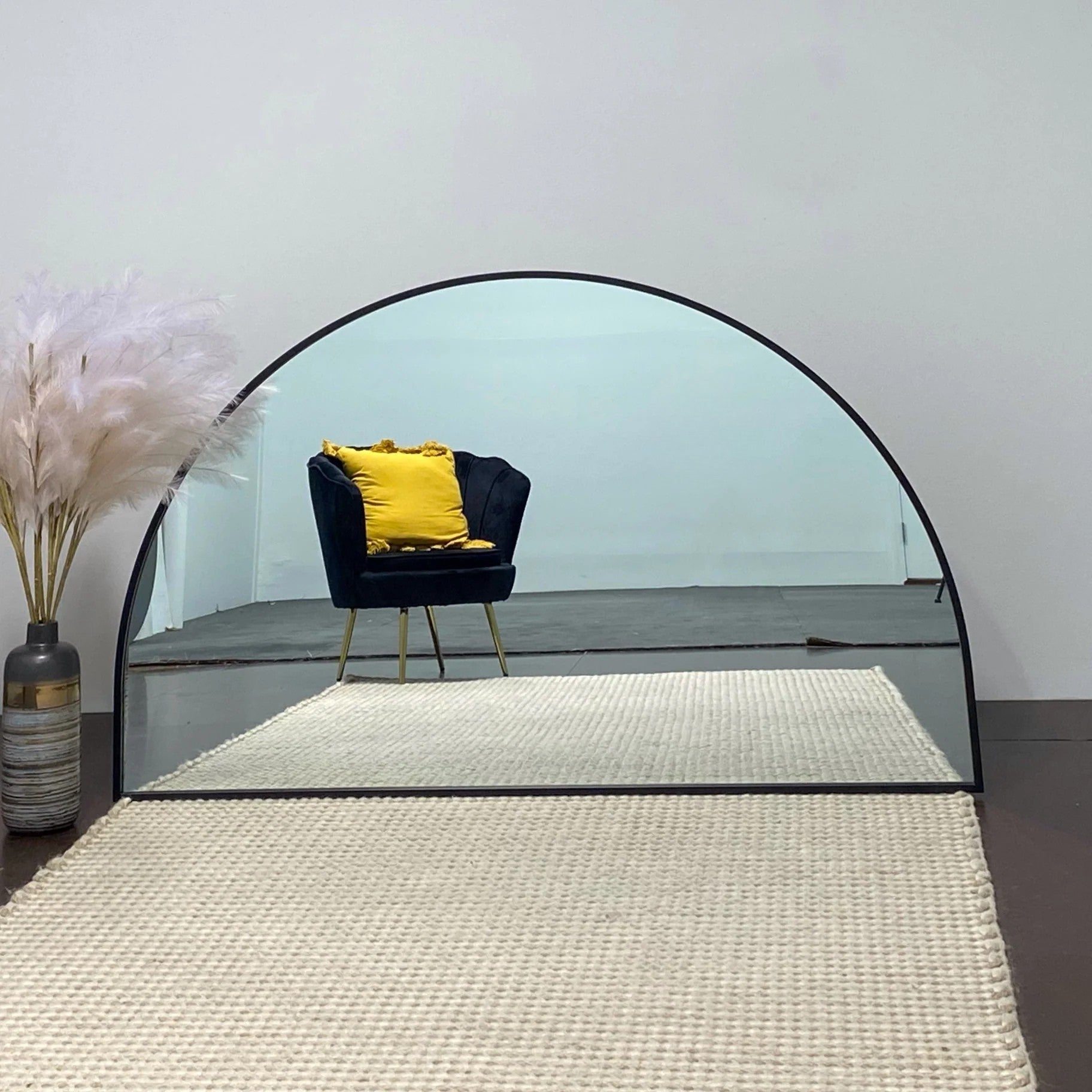 Moon Wide Half Arch Mirror