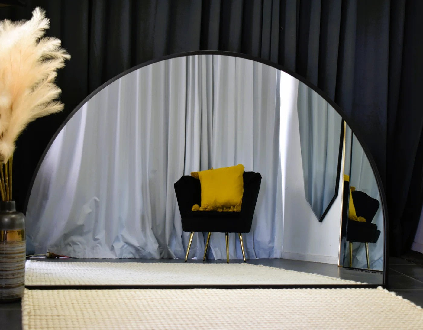 Moon Wide Half Arch Mirror