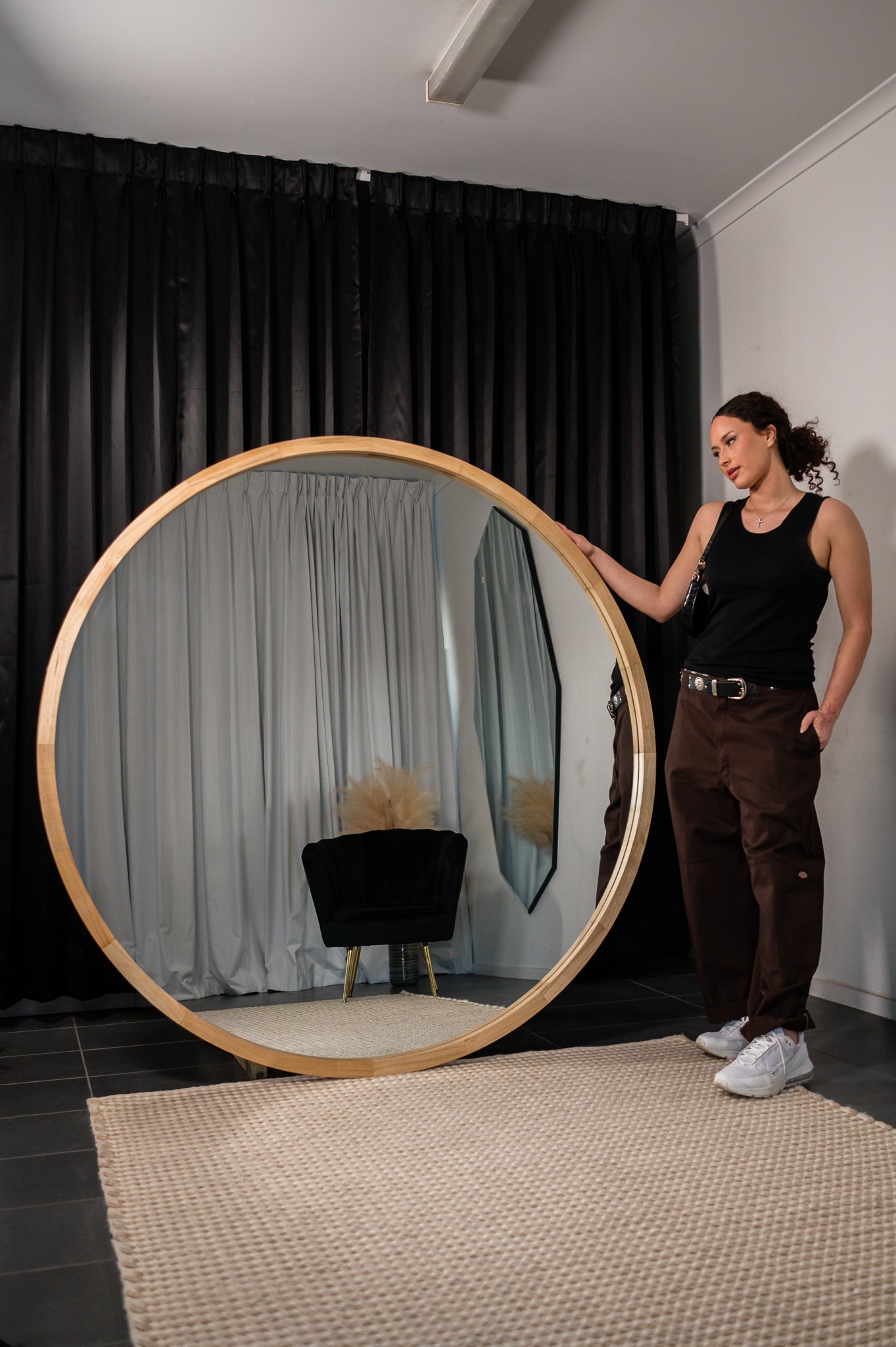 Round Wood Mirror starts $279 120cm - 150cm