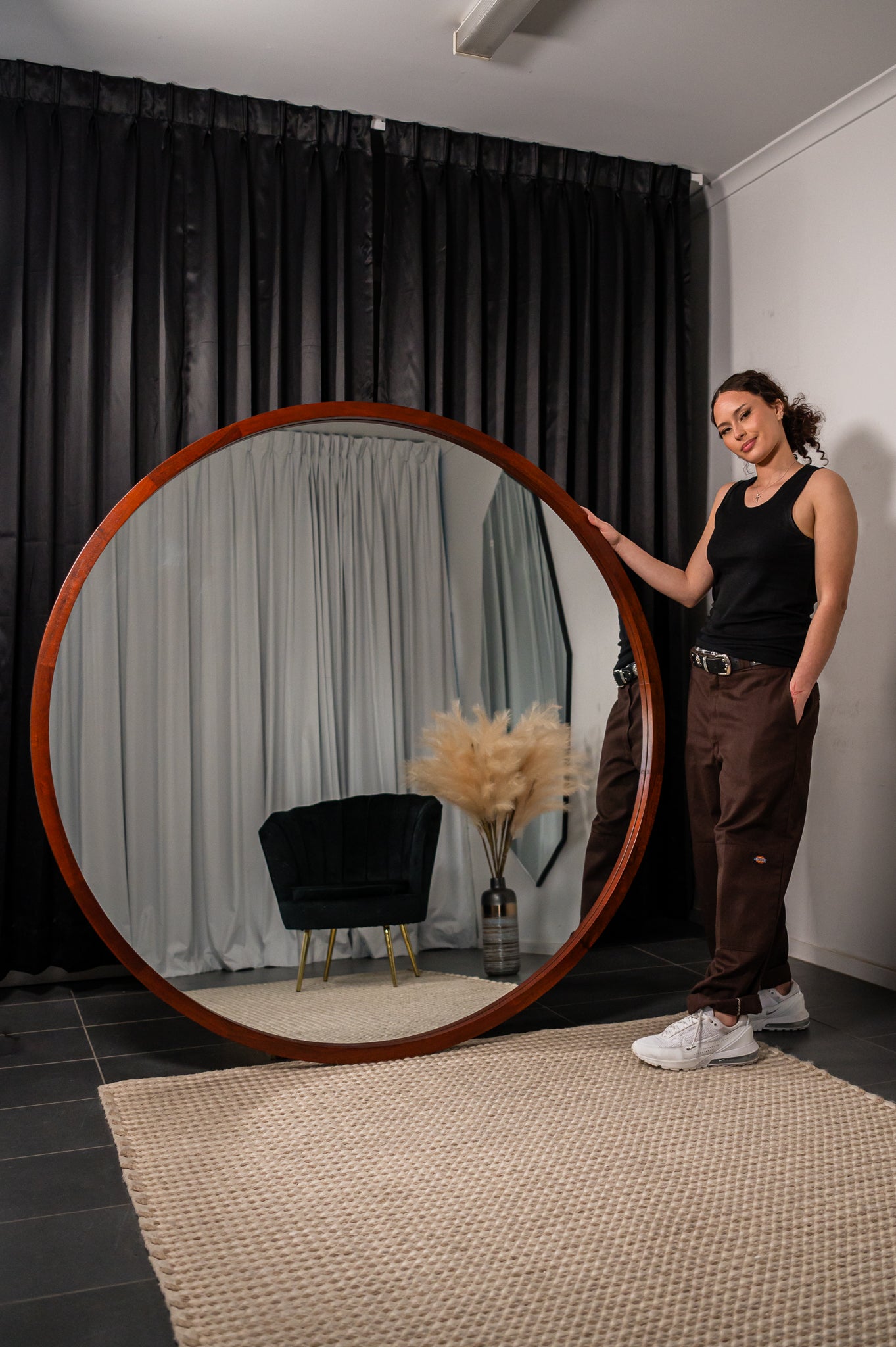 Round Wood Mirror From $88 to $399